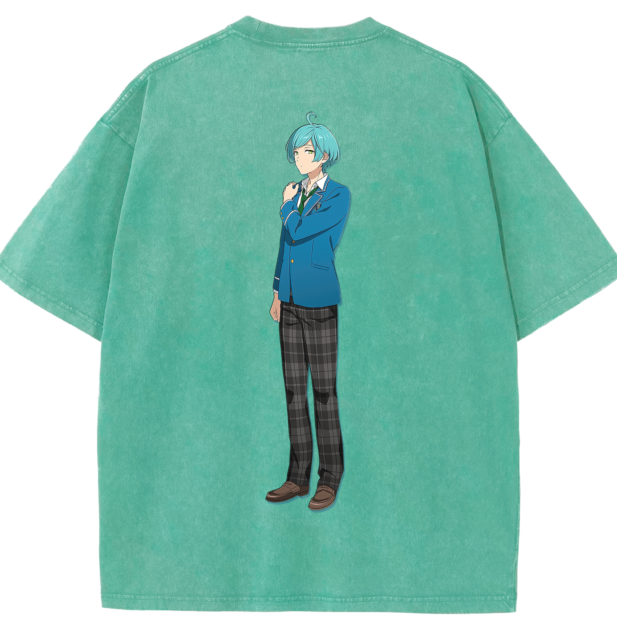 （画像用） あんさんぶるスターズ! Ensemble Stars 綿100% ヴィンテージ風 半袖Tシャツ（背面プリント）